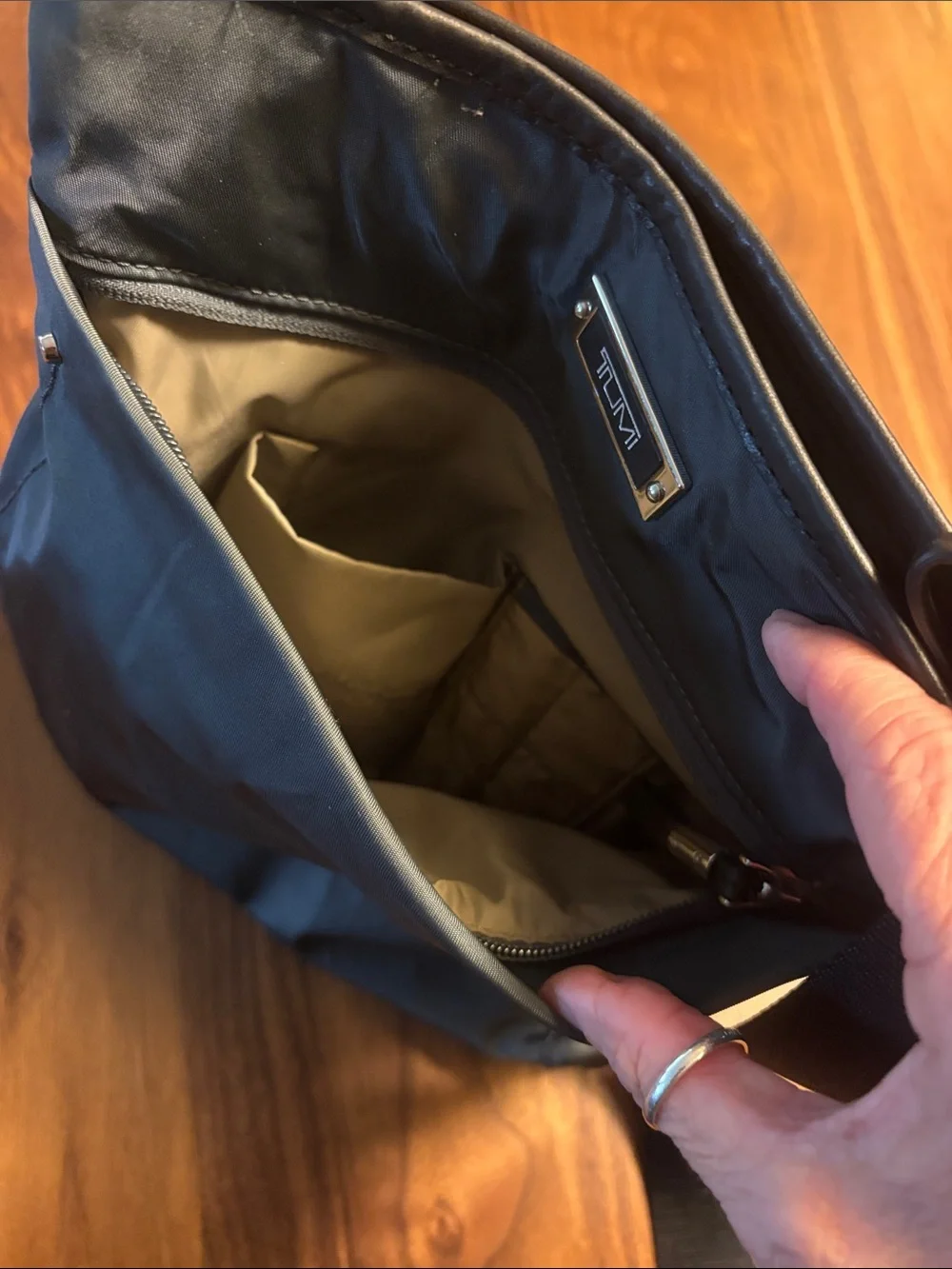 Tumi Black Nylon Crossbody Messenger Bag